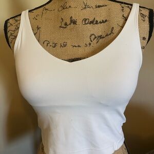 Lululemon Athletica White Crop Top